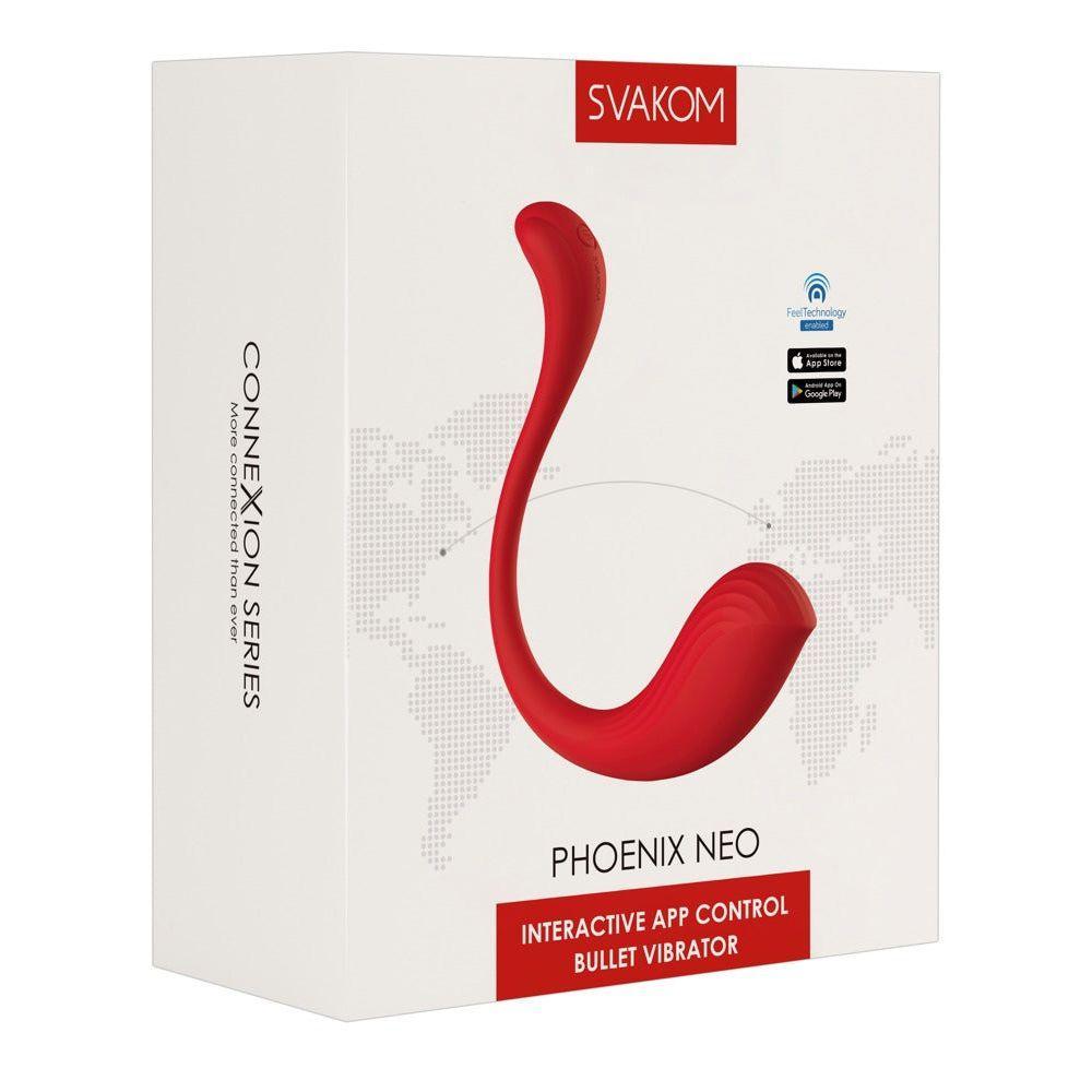 Vibrator "Vibro Ei Phoenix Neo" aus Silikon - per App steuerbar 10.8 cm (rot) - loveiu.ch