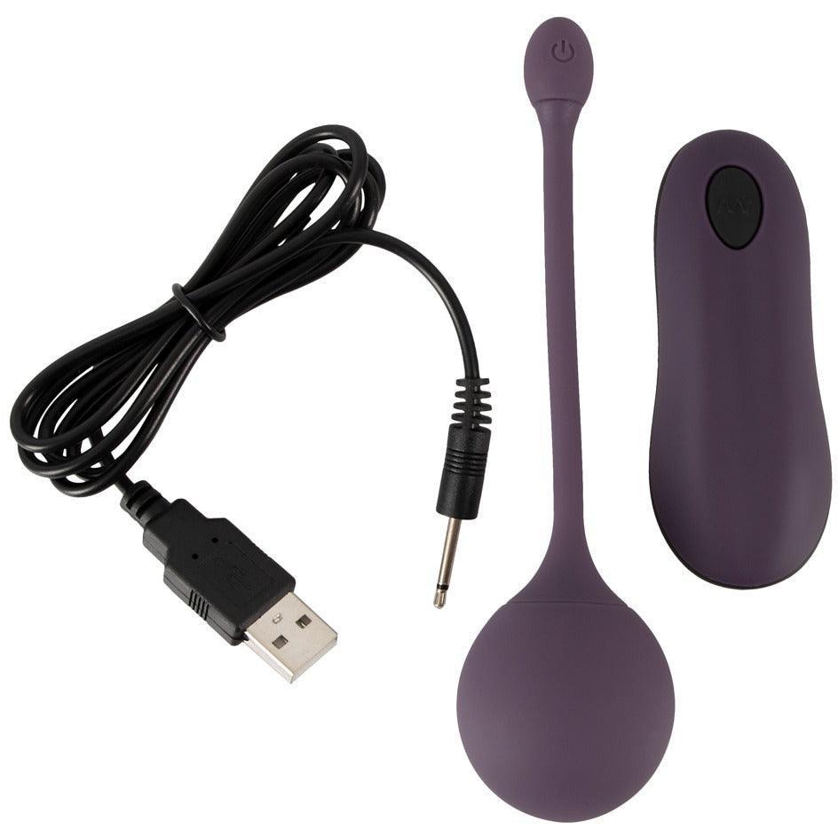 Liebeskugel vibro "RC Love Ball" aus Silikon - mit Fernbedienung Ø 3.8 cm (lila) - loveiu.ch