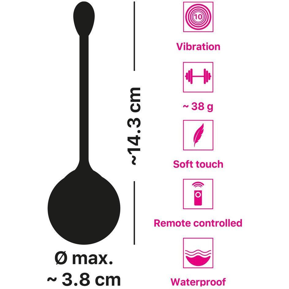 Liebeskugel vibro "RC Love Ball" aus Silikon - mit Fernbedienung Ø 3.8 cm (lila) - loveiu.ch