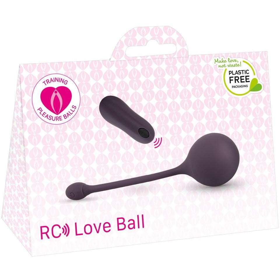 Liebeskugel vibro "RC Love Ball" aus Silikon - mit Fernbedienung Ø 3.8 cm (lila) - loveiu.ch