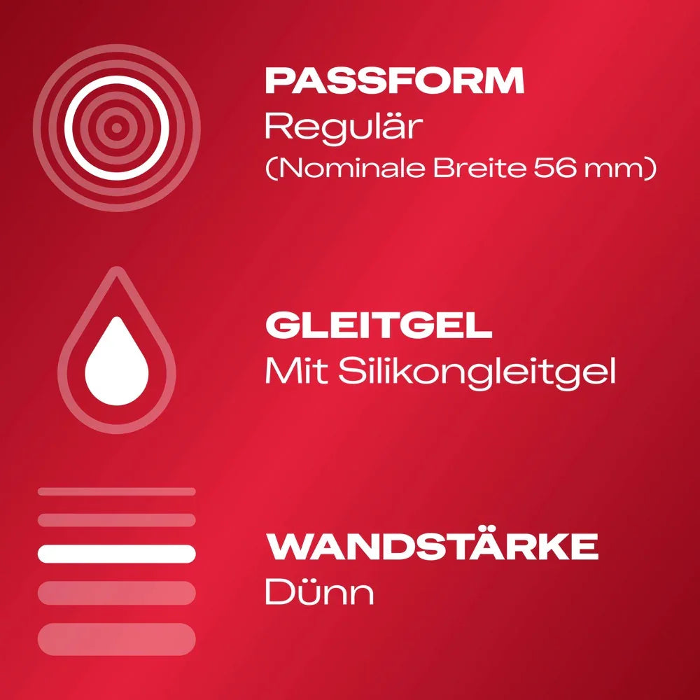 Préservatifs en latex de caoutchouc naturel Durex "Gefühlsecht Classic" (Ø 56 mm/8 pcs.)