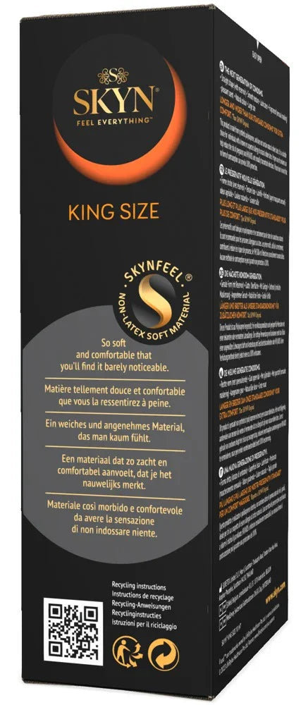 3-pack "King Size" XXL condoms - latex-free & vegan (Ø 56 mm/3x10 pcs.) by SKYN