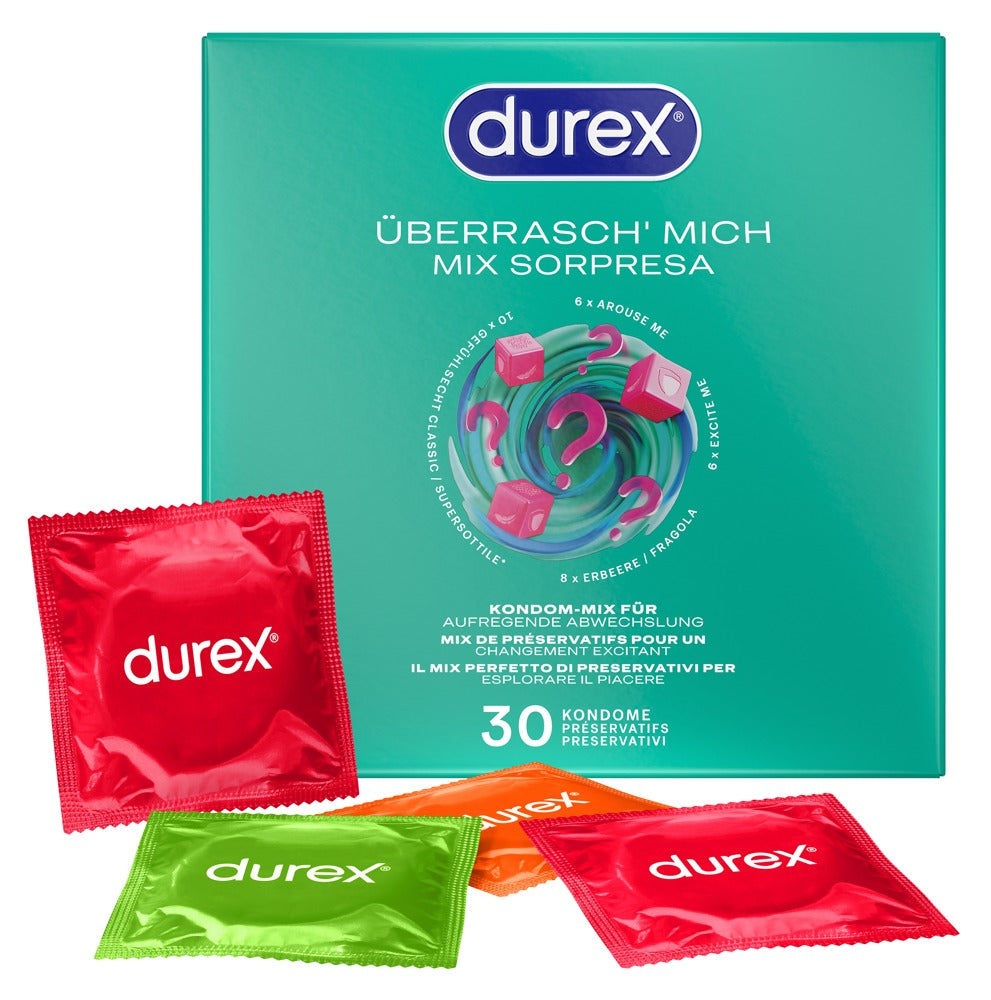 Kondome "Überrasch' Mich Vorratspackung" aus Naturkautschuklatex von Durex (30 Stk.)