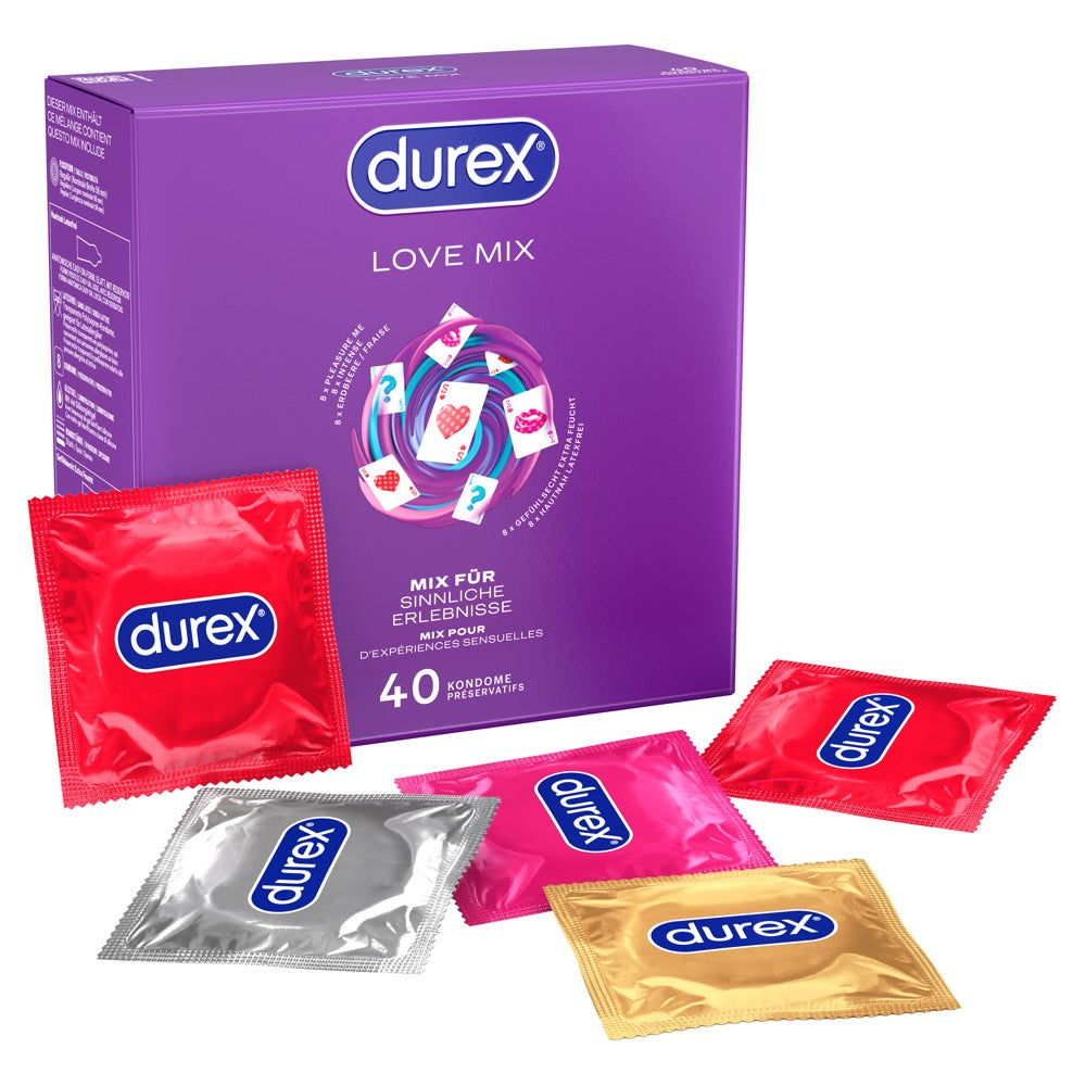 Kondome "Love Mix" Naturkautschuklatex - (56 mm/40 Stk.) von Durex