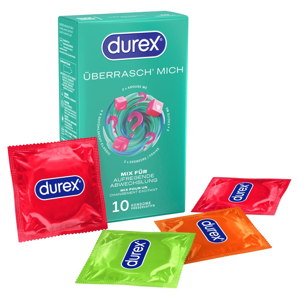 Kondome "Überrasch' Mich" aus Naturkautschuklatex von Durex (10 Stk.)