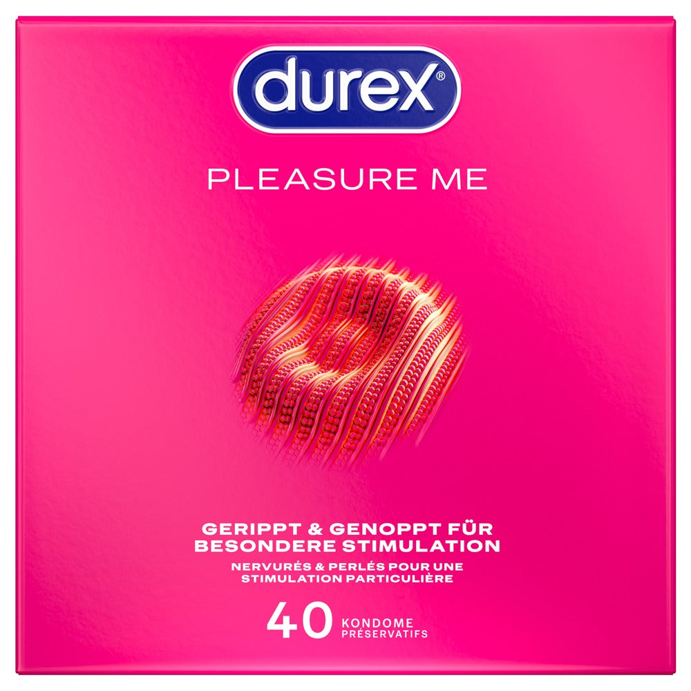Préservatifs « Pleasure Me » en latex naturel (56 mm/40 pièces) de Durex
