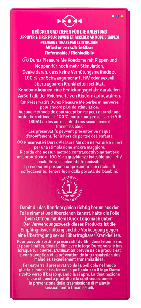 Condoms "Pleasure Me" natural rubber latex (56 mm/40 pcs.) from Durex