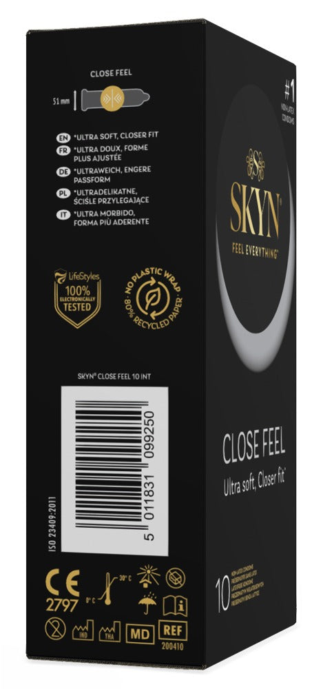 Préservatifs « Close Feel » - sans latex et vegan (Ø 51 mm/10 pièces) de SKYN