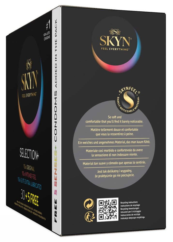 Préservatifs « Sélection+ » - mélange de préservatifs et vegan (Ø 53 mm/35 pièces) de SKYN