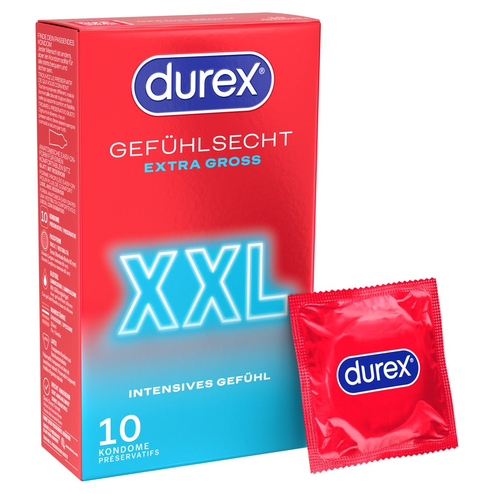 Préservatifs "feel-safe XXL" en latex de caoutchouc naturel (Ø 60 mm/10 pièces) de Durex