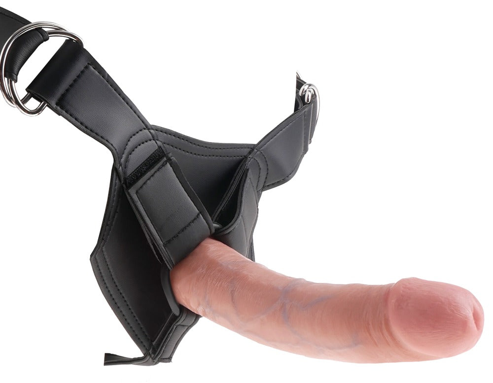 Strap-on Harness mit Dildo - 20.3 cm (hautfarben hell)