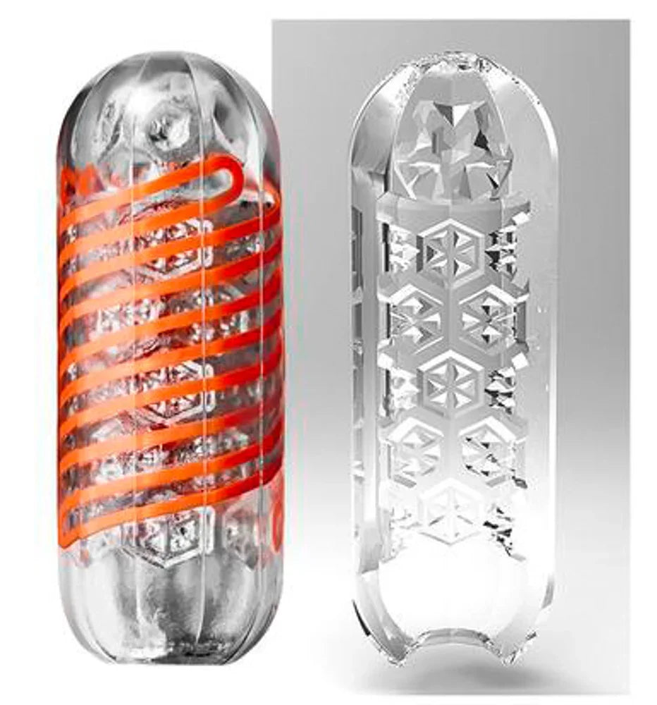 Masturbator "TENGA Spinner 02 HEXA" mit Saug- und Dreheffekt (orange) - loveiu.ch