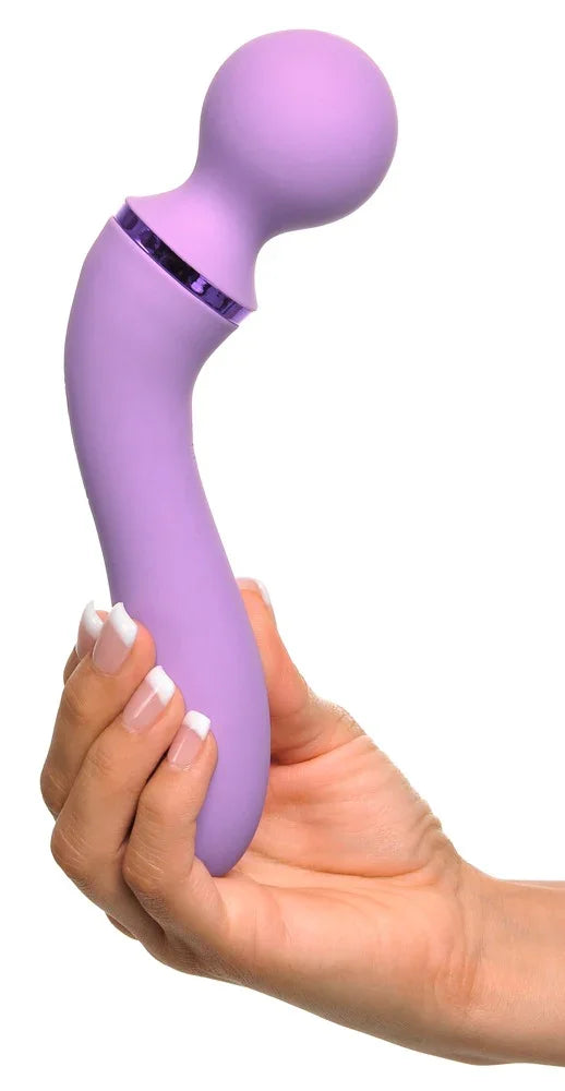 Massager „Duo Wand Massage-Her“ aus Silikon – 19,5 cm (lila)