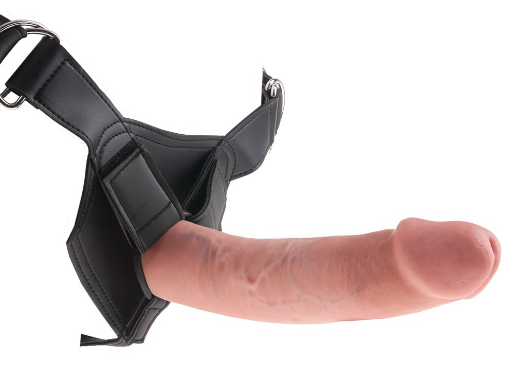 Strap-on Harness mit Dildo - 22.9 cm (hautfarben hell)