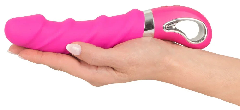 Vibrator „Warming Soft“ aus Liquid-Silikon mit Heizfunktion – 22,8 cm (Pink)
