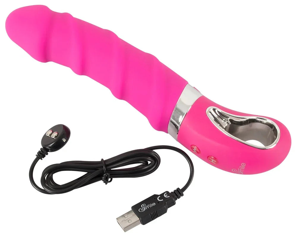 Vibrator „Warming Soft“ aus Liquid-Silikon mit Heizfunktion – 22,8 cm (Pink)