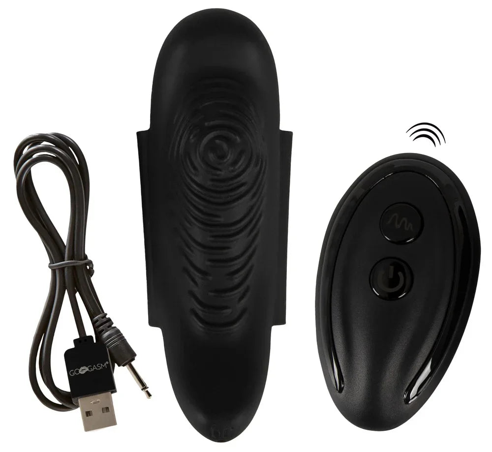 Schwarzer Vibrator mit Fernbedienung und Ladekabel, Sexspielzeug für Erwachsene