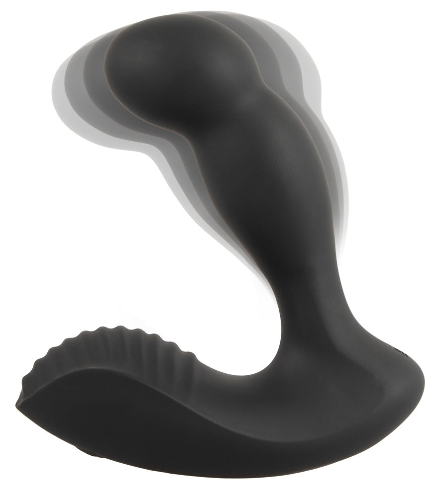 Silicone Prostate Vibrator "RC Prostate Massager" - with 2 Motors Ø 3.4 cm (black)