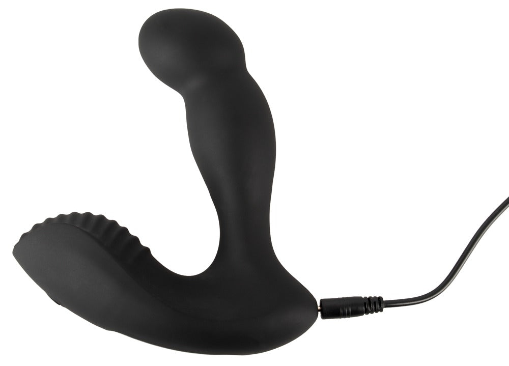 Silicone Prostate Vibrator "RC Prostate Massager" - with 2 Motors Ø 3.4 cm (black)