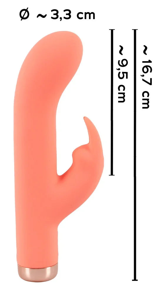 Mini Vibrator „Mini Rabbit“ – Seidig Soft 16.7 cm (orange)
