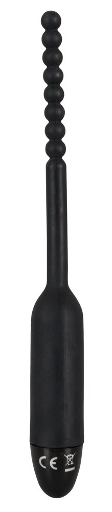 Penisplug mit Vibrator aus Silikon - Harnrörenstimulation Ø 0.8 cm (schwarz)