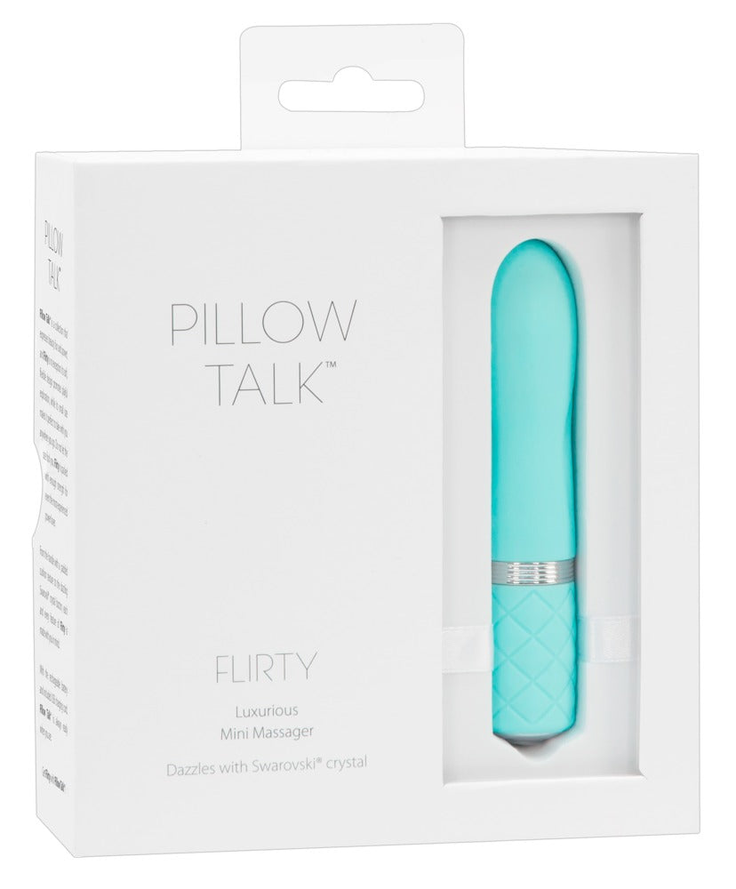 Minivibrator "Flirty" aus Silikon - Soft-Touch-Textur 11 cm (türkis)