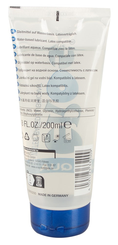 Lubricant "Eros Aqua" water-based & flavourless - latex-compatible (200 ml)