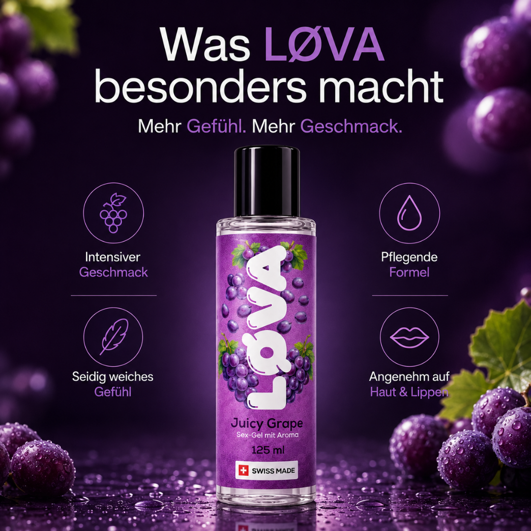 Lubricant "Juicy Grape" - Water-Based & Grape Flavor (125ml) by LØVA