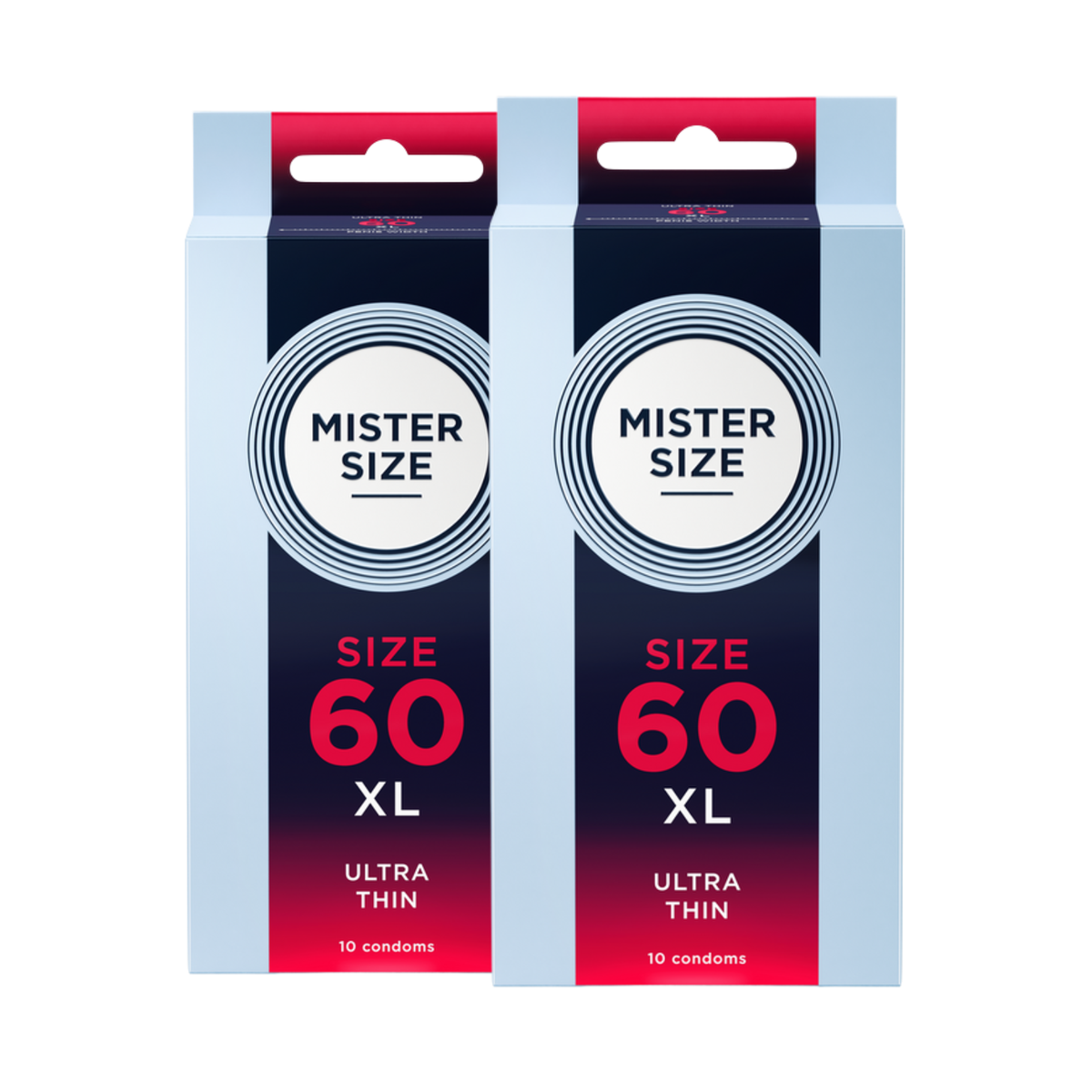 2er-Pack Kondome aus Naturkautschuklatex  - extrafein & gefühlsecht (Ø 60mm/2x10Stk.) von Mister Size