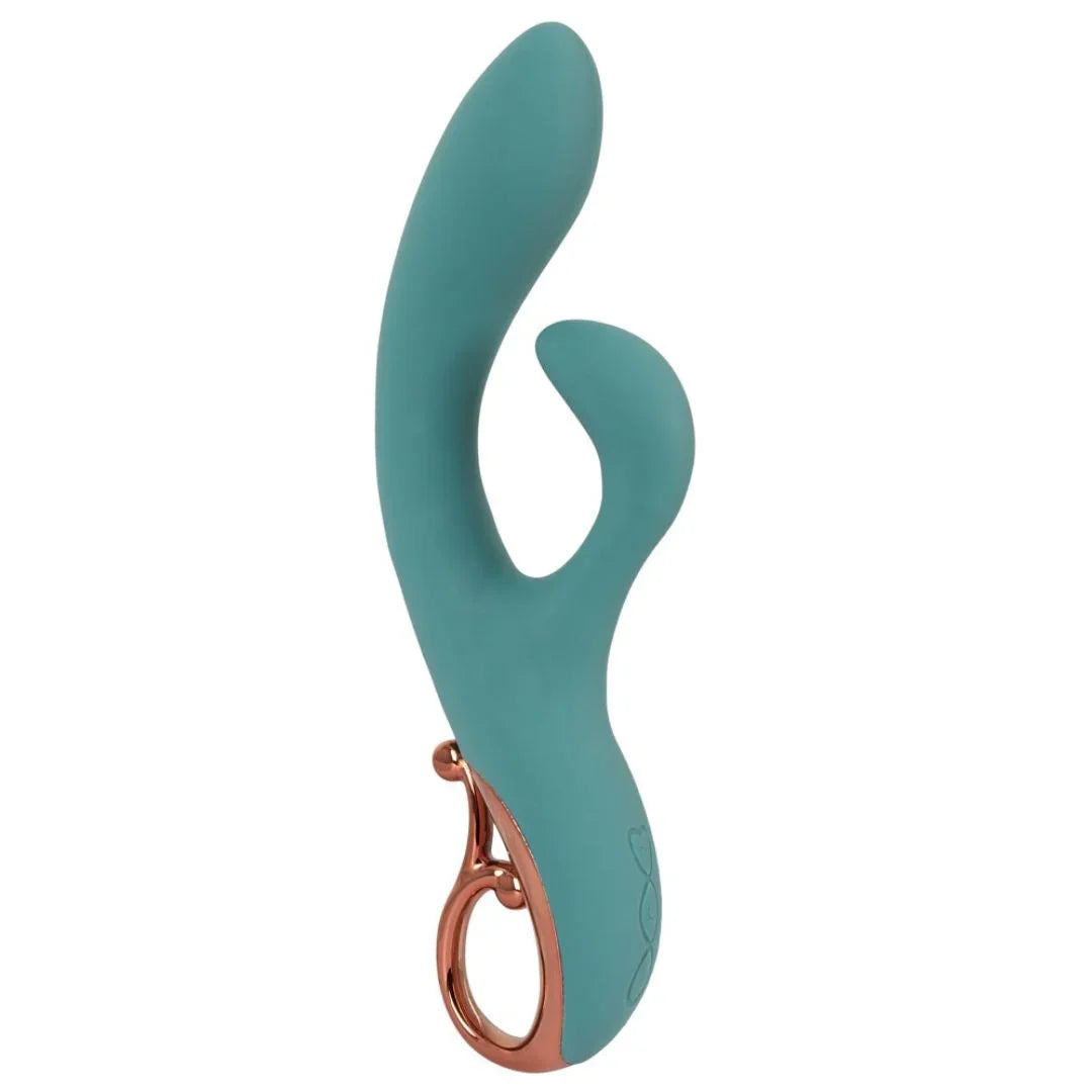 Vibrator „The Magician Rabbit“ aus Liquid-Silikon – 22,5 cm (türkis)