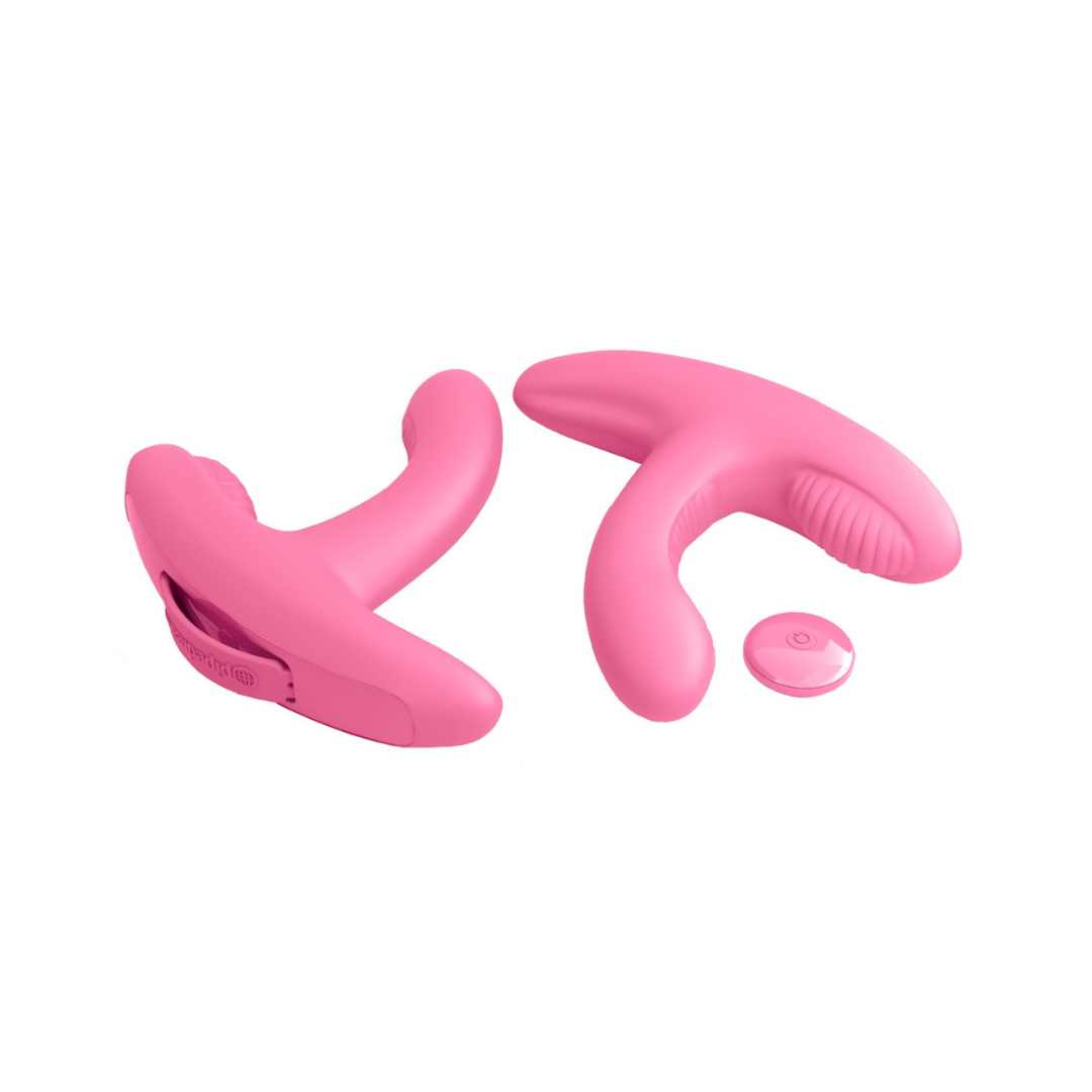 G-Punkt Vibrator "Rock n’ grind" aus Silikon - doppelte Stimulation 17.2 cm (rosa)