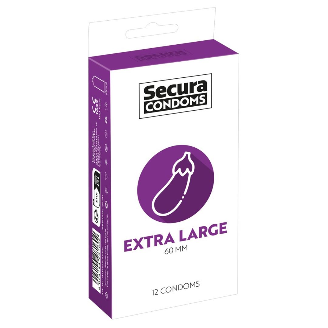 Kondome "Extra Large" aus Naturkautschuklatex (Ø 60 mm/12 Stk.)
