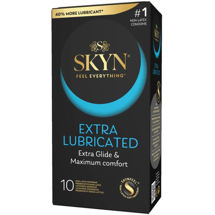 Schwarze Skyn Kondomverpackung, extra gleitfähig, latexfrei, für maximalen Komfort