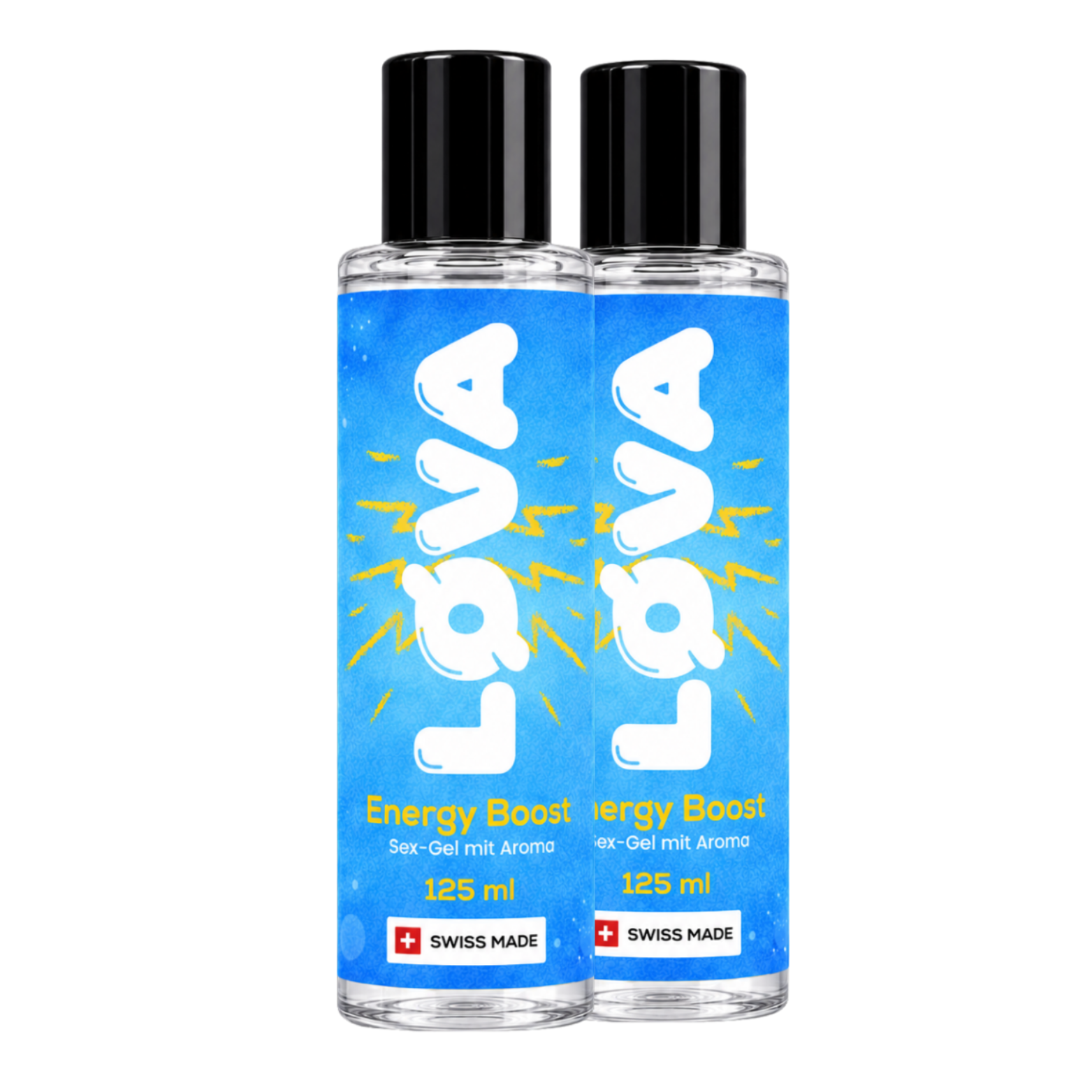 2-Pack "Energy Boost" Lubricant - Water-Based & Energy Drink Flavored (2x125ml) by LØVA
