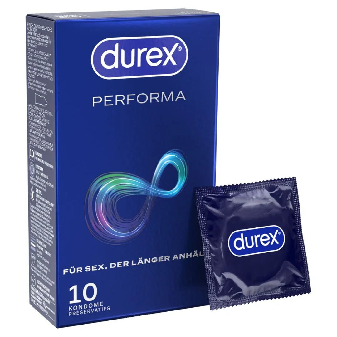 Kondome "Performa" Naturkautschuklatex - Verzögernd (56 mm/10 Stk.) von Durex
