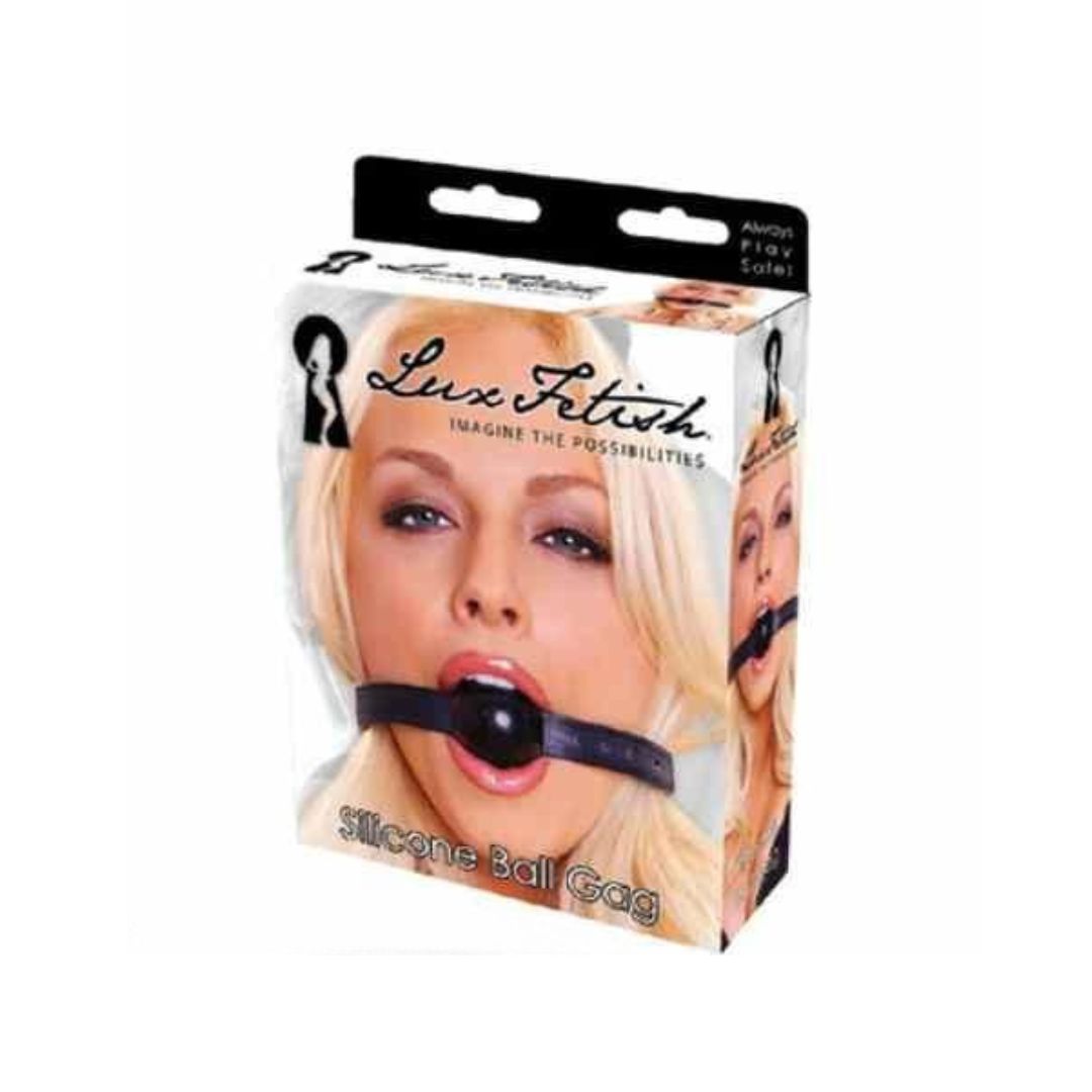 Mouth Gag with Silicone Ball Lux Fetish - perfect fit due to ergonomic design (black)