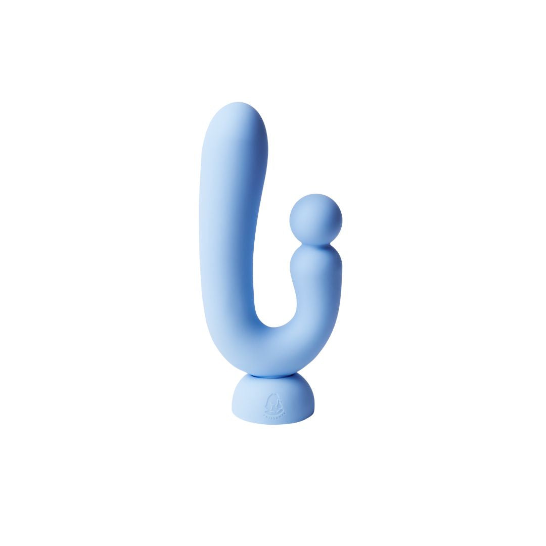 Rabbit-Vibrator "Chouchou" aus medizinischem Silikon - 18.1 cm (hellblau)