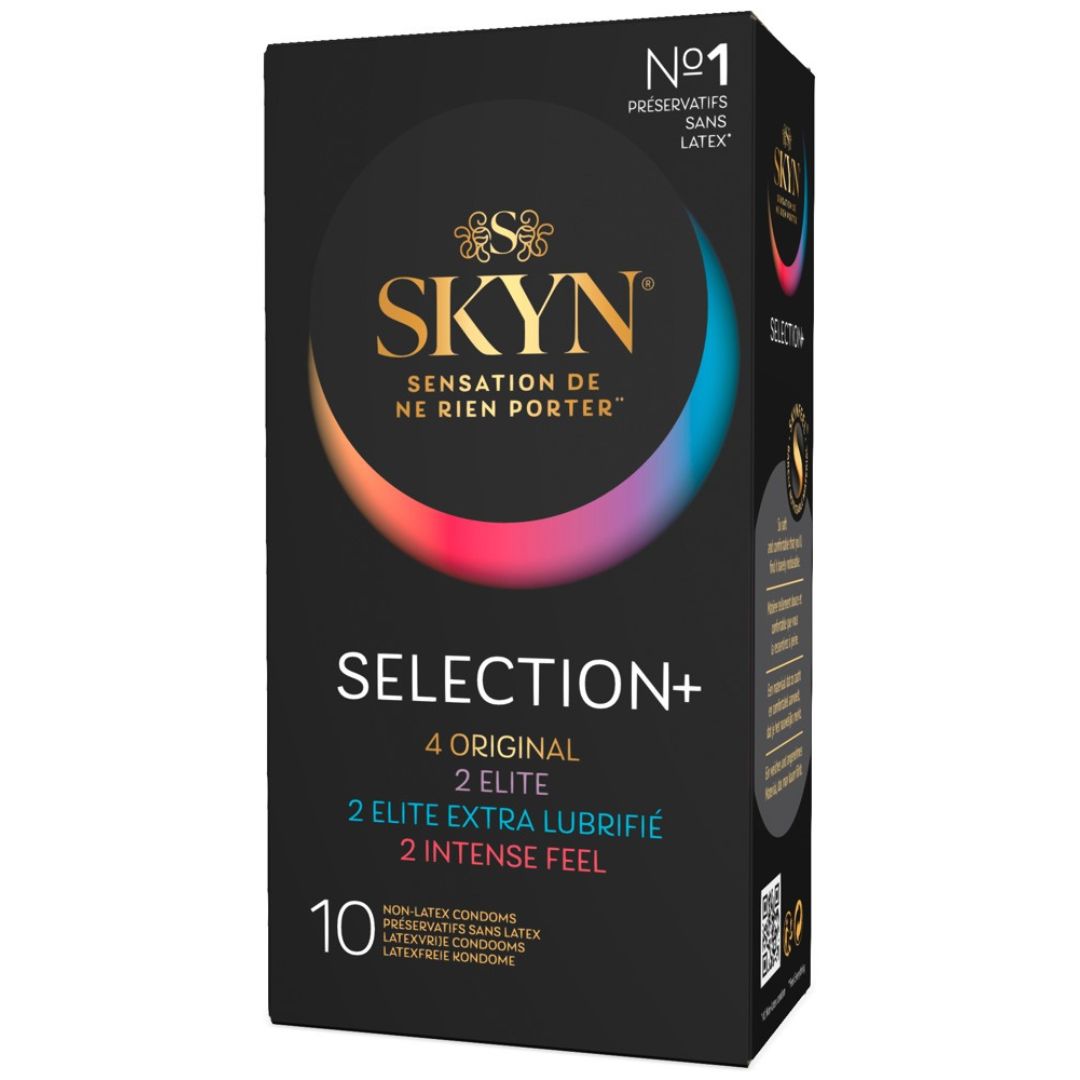 Préservatifs « Sélection+ » - mélange de préservatifs et vegan (Ø 53 mm/10 pièces) de SKYN