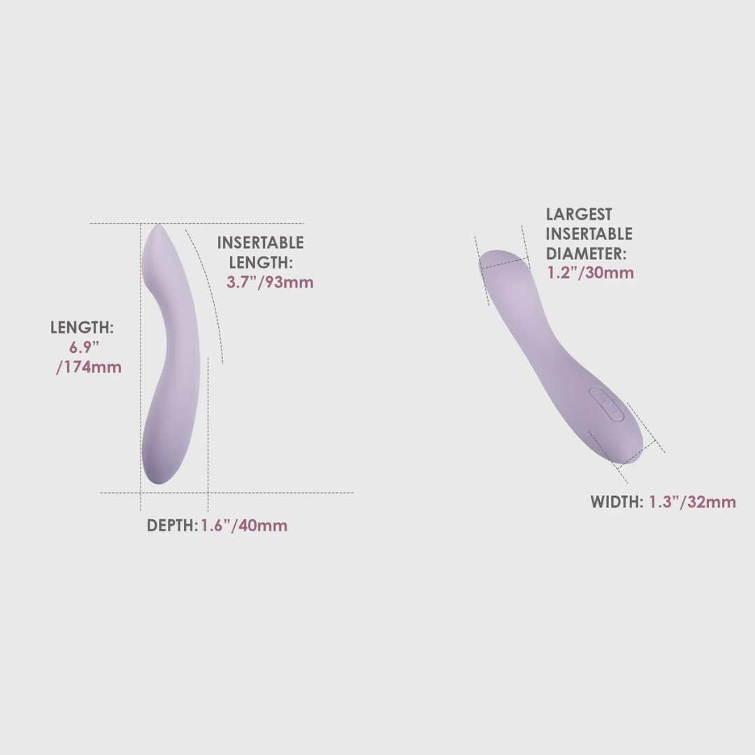 Vibrator "Amy 2" made of silicone - 17.4 cm (purple)