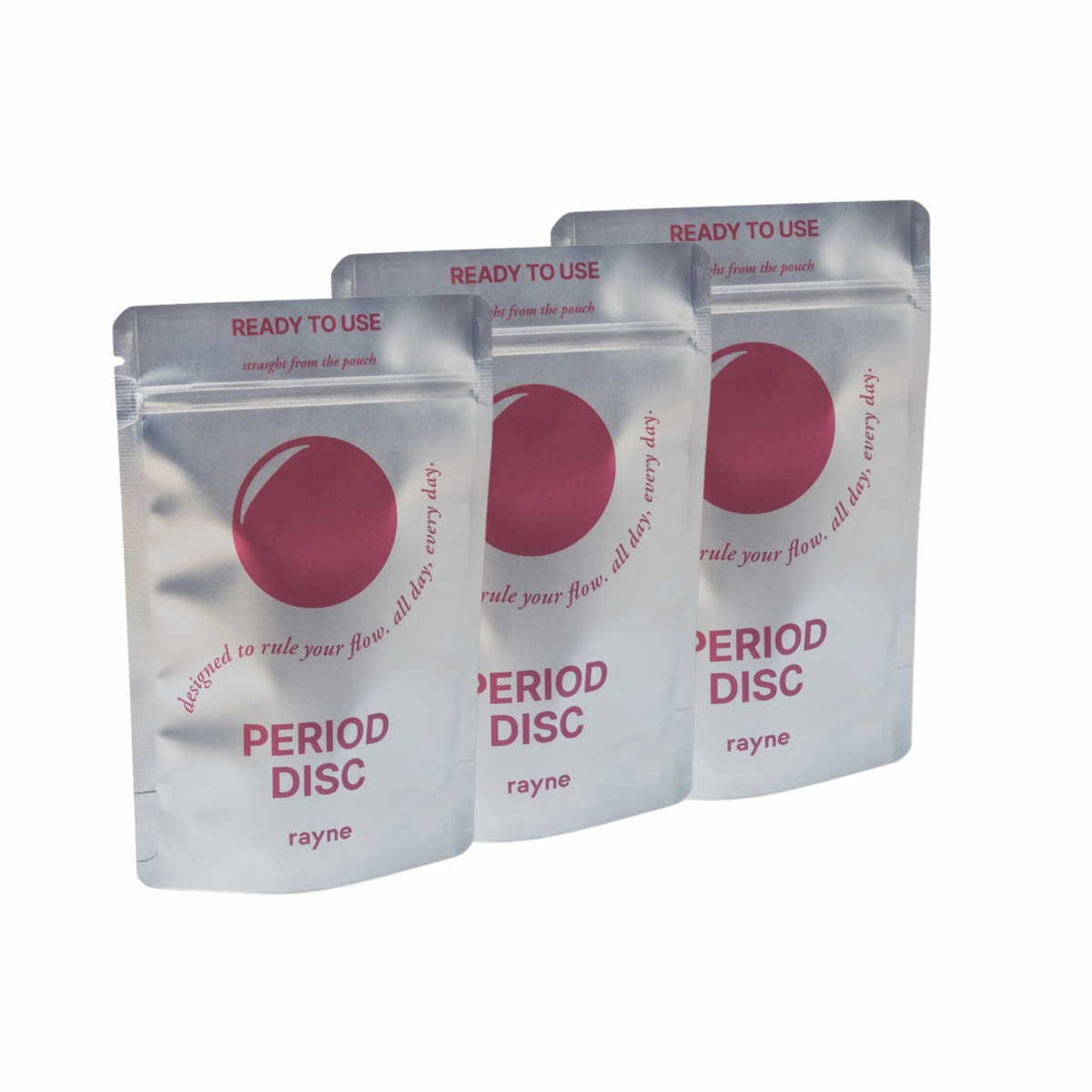 3er-Pack Menstruationsdisk "rayne Disc" aus Silikon - Grösse One Size (rot)