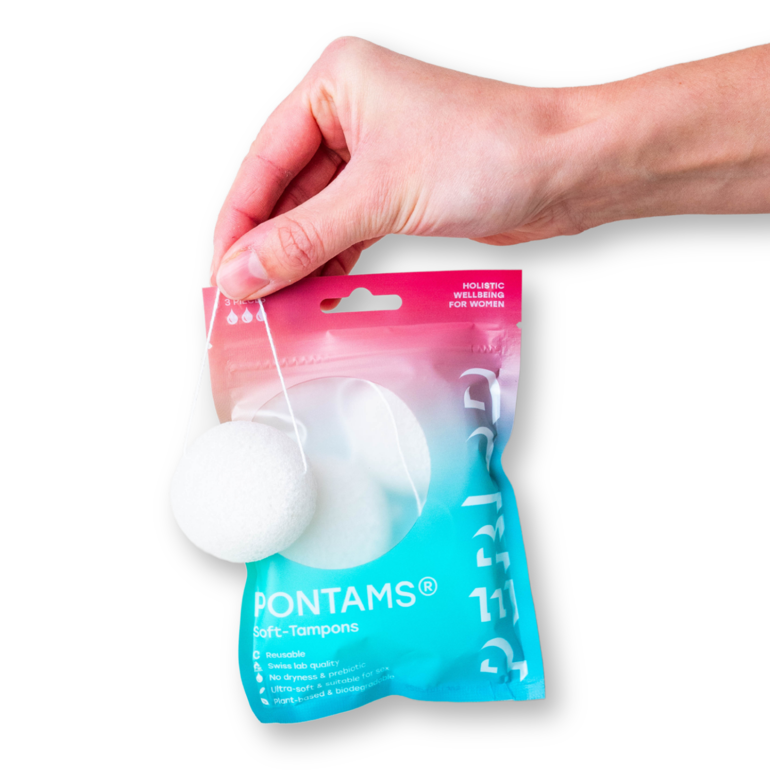 Soft Tampons "PONTAMS®" 100% natural - one size (white)