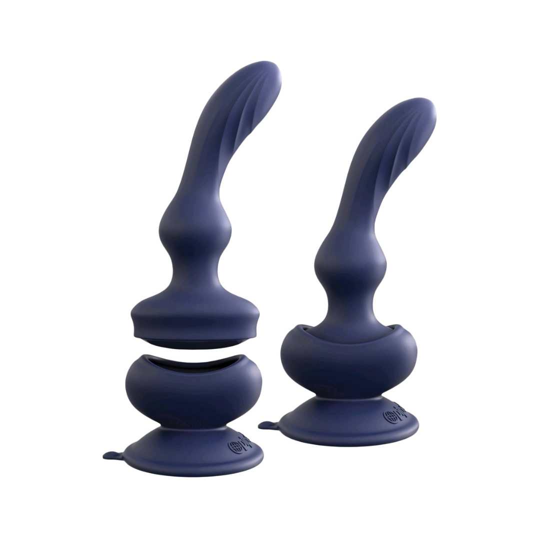 P-spot vibrator "Wall Banger P-Spot" - with removable suction cup & remote control 14.2 cm (blue)