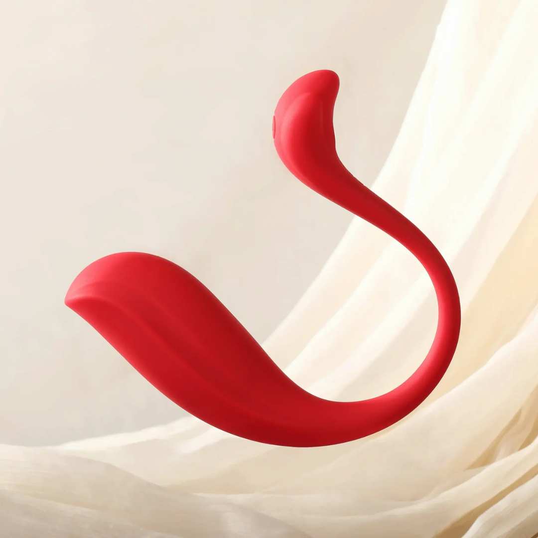 Vibrator "Vibro Egg Phoenix Neo" made of silicone - controllable via app 10.8 cm (red)