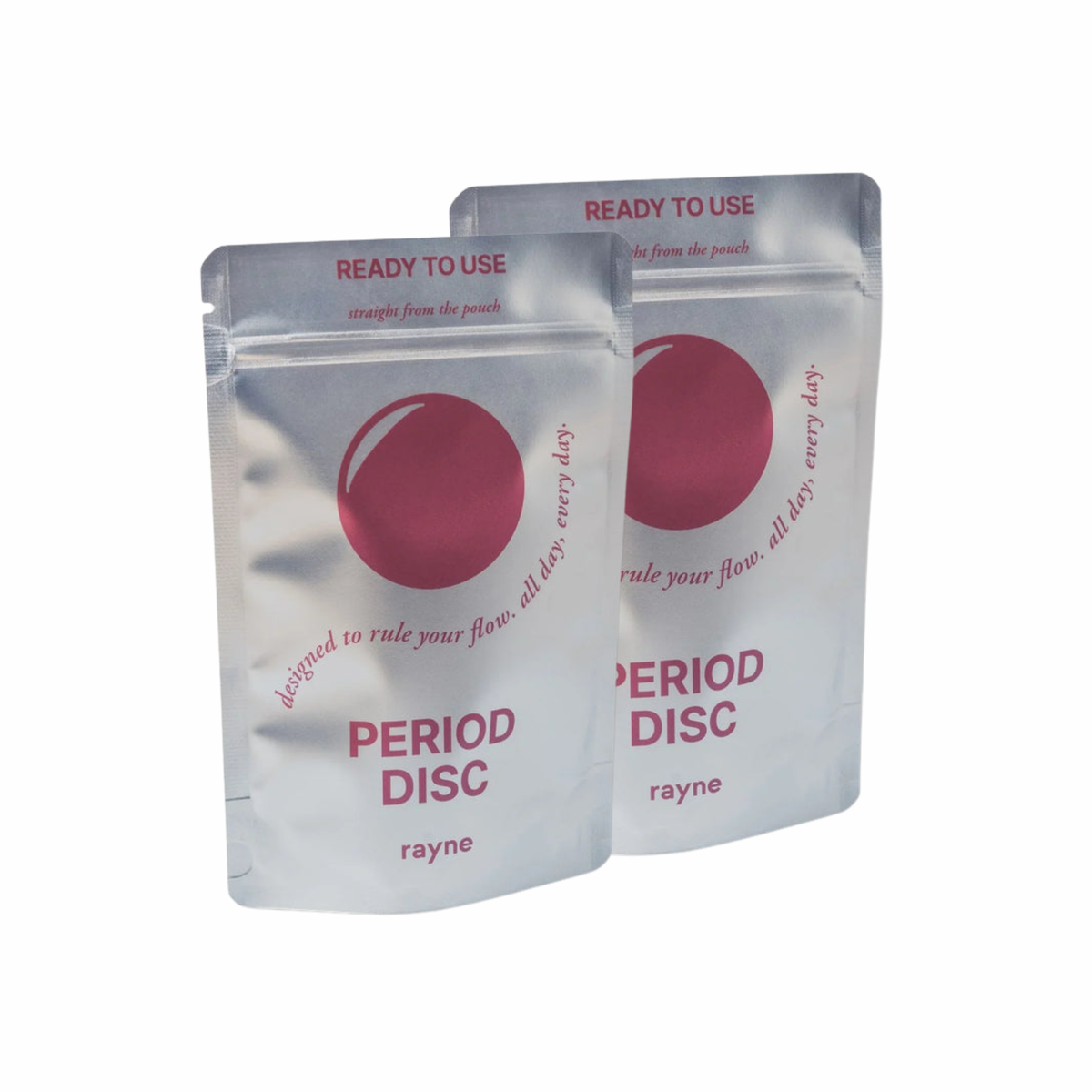 2er-Pack Menstruationsdisk "rayne Disc" aus Silikon - Grösse One Size (rot)
