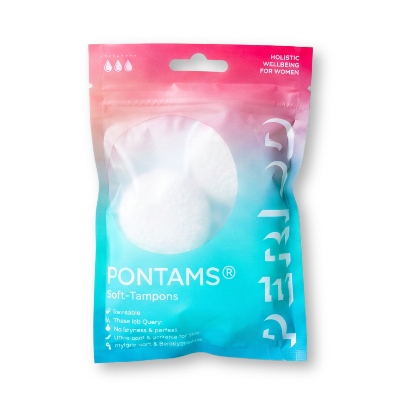 Soft Tampons "PONTAMS®" 100% natural - one size (white)