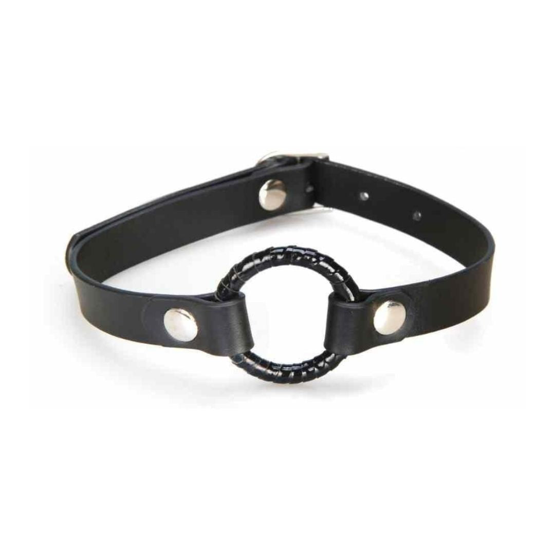 Bâillon "O-Ring Ball Lux Fetish" avec boucle de ceinture réglable (noir)