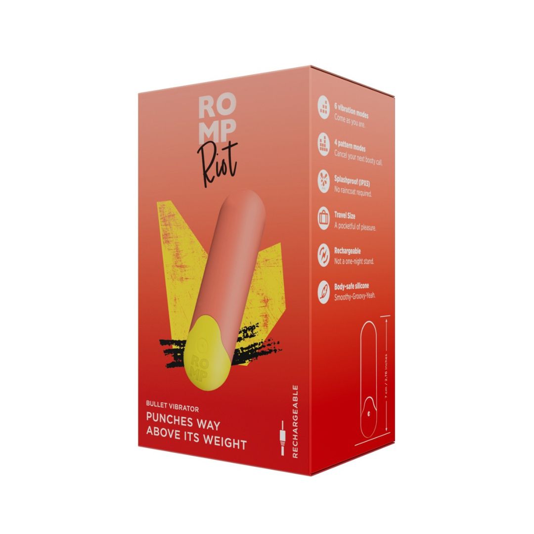 Mini vibrator "Riot" made of silicone - ideal for on the go 7 cm (orange)