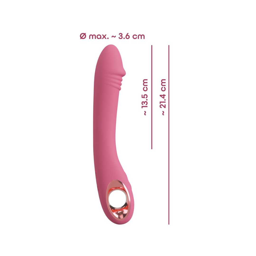 G-spot vibrator "Slim G-Spot" made of silicone - with ring handle 21.4 cm (pink)