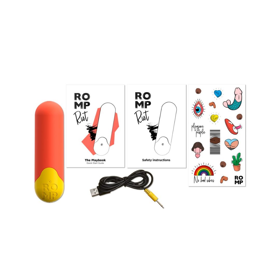 Mini vibrator "Riot" made of silicone - ideal for on the go 7 cm (orange)