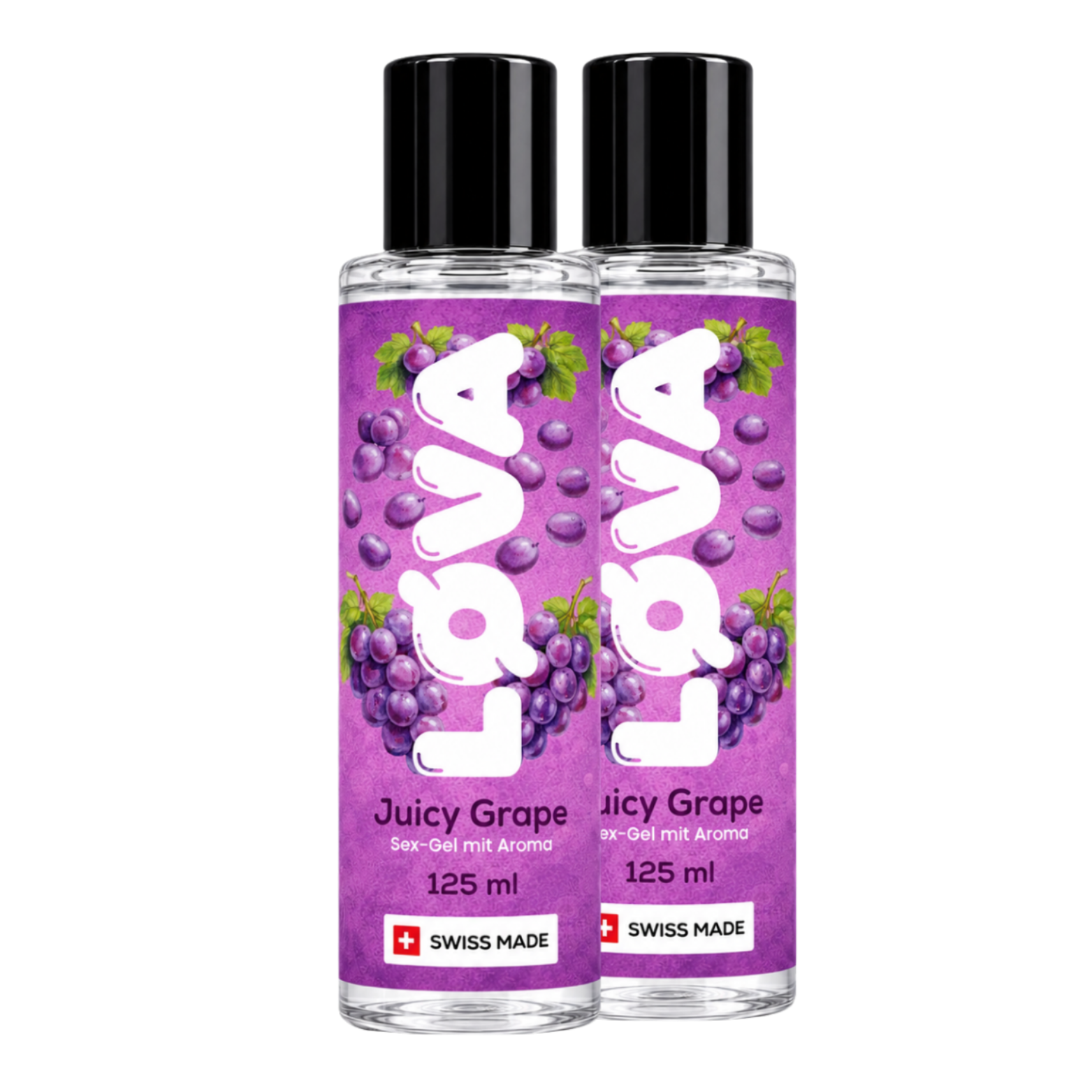 2-Pack "Juicy Grape" Lubricant - Water-Based & Grape Flavored (2x125ml) by LØVA